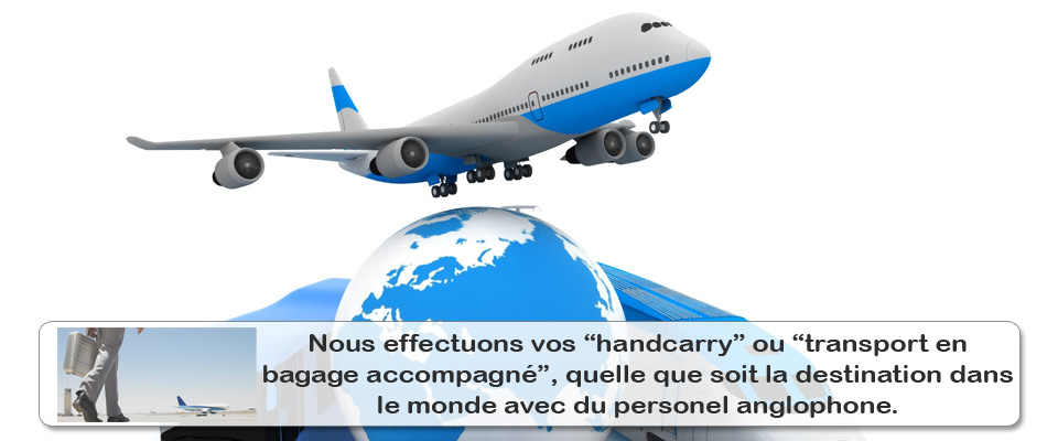 Transport par avion de colis handcarry